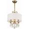 Othello 14" Wide Vibrant Gold Crystal 3-Light Chandelier