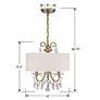 5_Othello 14" Wide Vibrant Gold Crystal 3-Light Chandelier more views