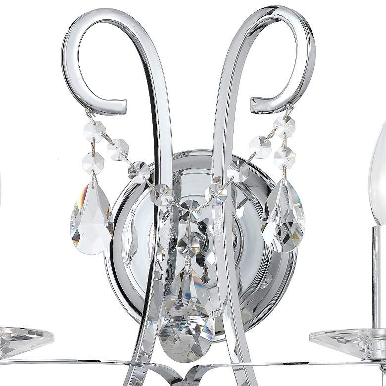 Image 2 Othello 15 3/4" High Chrome Hand-Cut Crystal Wall Sconce more views
