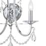 3_Othello 15 3/4" High Chrome Hand-Cut Crystal Wall Sconce more views