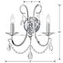 4_Othello 15 3/4" High Chrome Hand-Cut Crystal Wall Sconce more views
