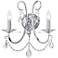 Othello 15 3/4" High Chrome Swarovski Crystal Wall Sconce