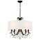 Othello 24" Wide Matte Black Crystal 5-Light Chandelier