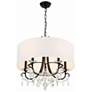 6_Othello 24" Wide Matte Black Crystal 5-Light Chandelier more views