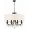 Othello 32" Wide Matte Black Crystal 8-Light Chandelier