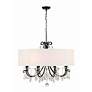 5_Othello 32" Wide Matte Black Crystal 8-Light Chandelier more views