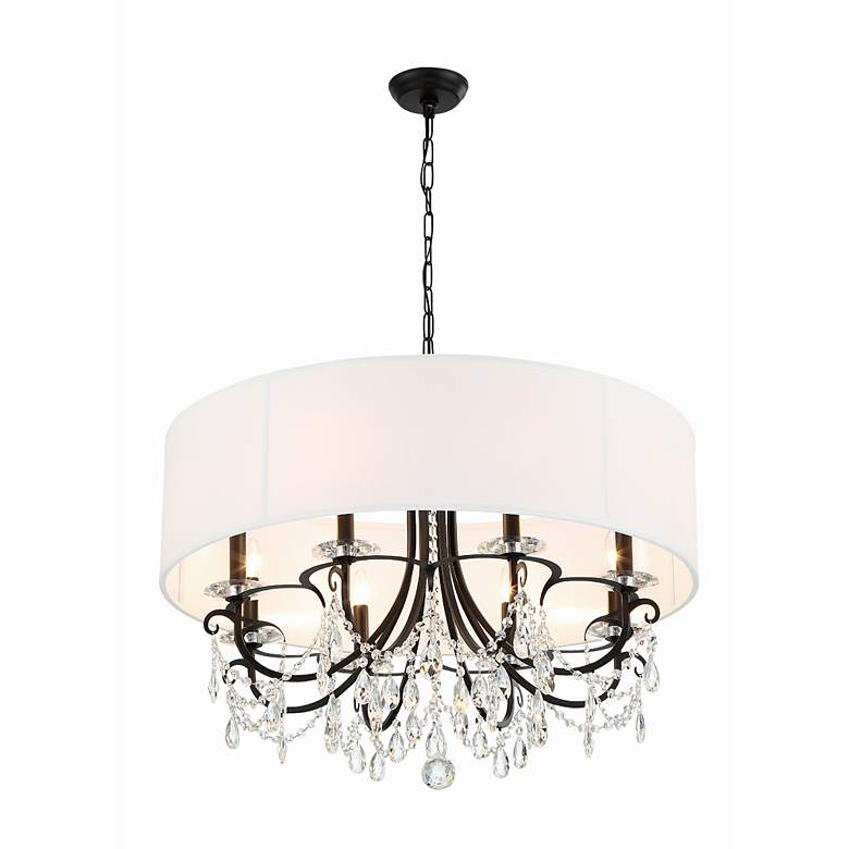 Image 6 Othello 32" Wide Matte Black Crystal 8-Light Chandelier more views