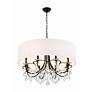 6_Othello 32" Wide Matte Black Crystal 8-Light Chandelier more views
