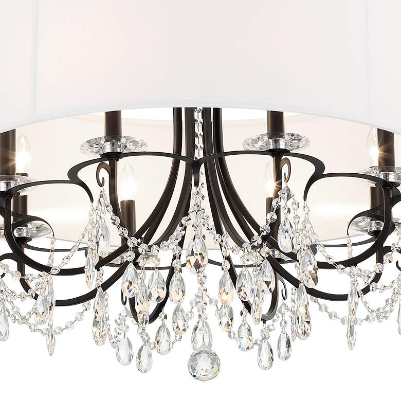 Image 7 Othello 32" Wide Matte Black Crystal 8-Light Chandelier more views