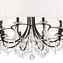 7_Othello 32" Wide Matte Black Crystal 8-Light Chandelier more views