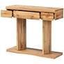 Otis 35 1/2" Wide Oak Brown Wood 3-Drawer Console Table