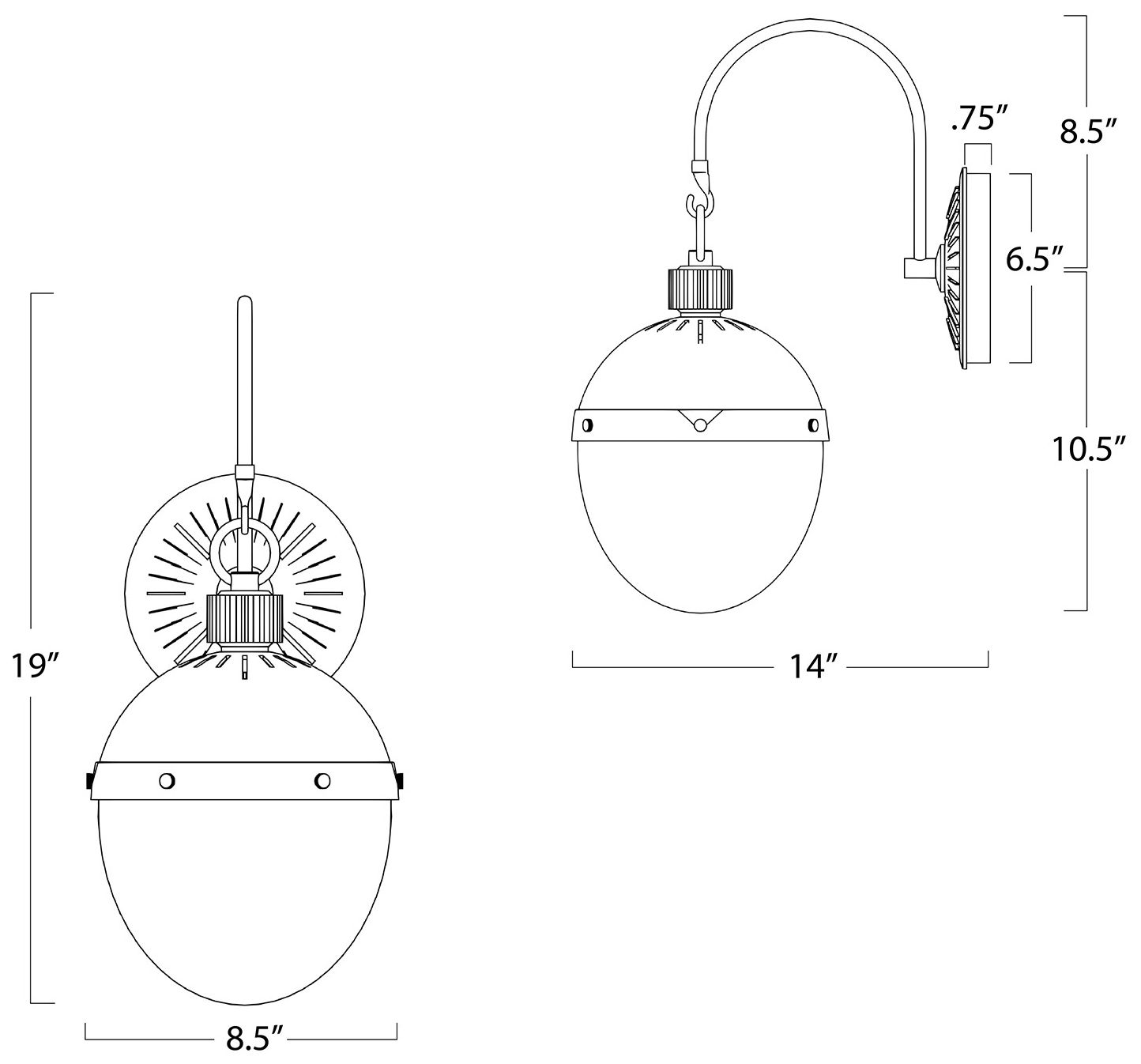 Image 4 Otis Sconce (Polished Nickel) more views