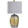 Ottey 30" Dimpled Satin Brass and Nickel Urn Table Lamp