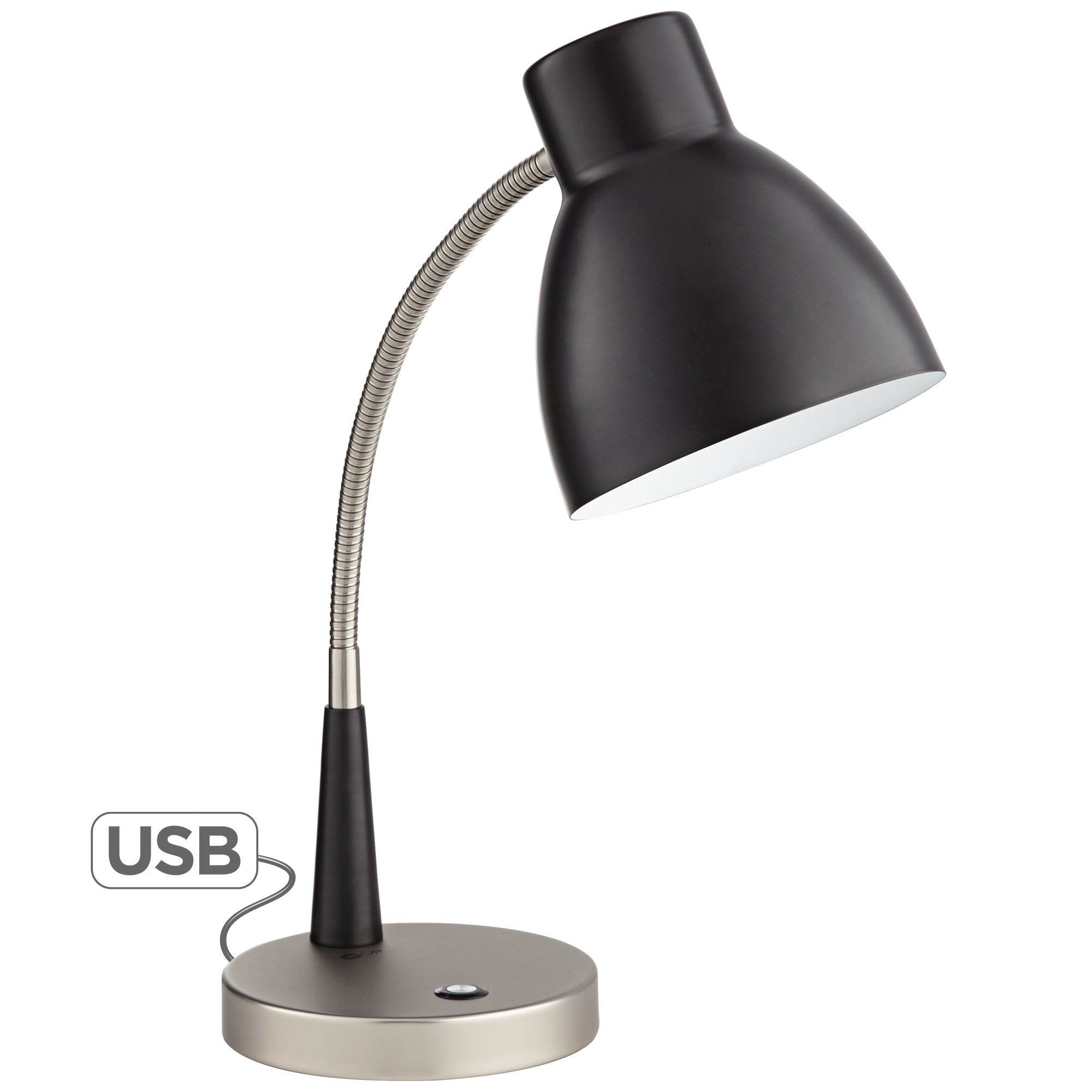 OttLite Evan LED Desk Lamp with Gooseneck Arm and USB Port