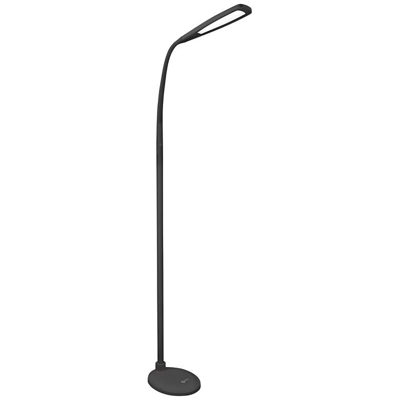 Image 2 OttLite Felix Adjustable Height LED Gooseneck Task Floor Lamp in Black