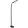 OttLite Felix Adjustable Height LED Gooseneck Task Floor Lamp in Black