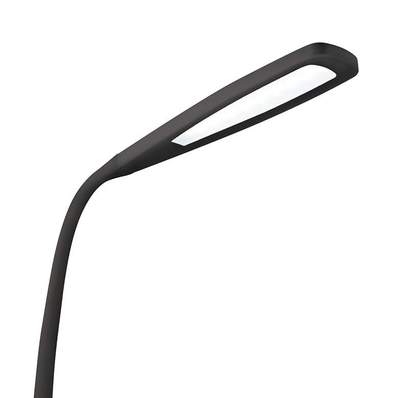Image 3 OttLite Felix Adjustable Height LED Gooseneck Task Floor Lamp in Black more views