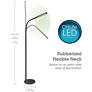 OttLite Felix Adjustable Height LED Gooseneck Task Floor Lamp in Black