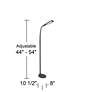 OttLite Felix Adjustable Height LED Gooseneck Task Floor Lamp in Black