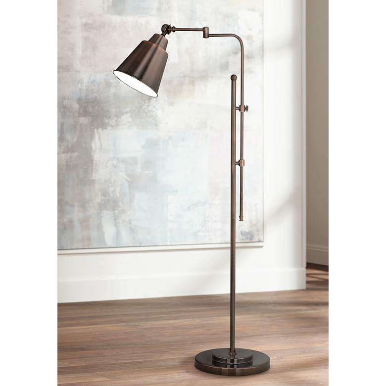 Image 1 OttLite Provo Oil-Rubbed Bronze Adjustable Floor Lamp