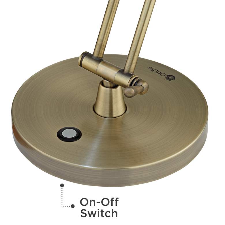 Image 7 OttLite Refine 24 inch Brass Touch Control LED USB Adjustable Desk Lamp more views
