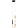 Otto 10 1/2" Wide Brass with Black Vertical Mini Pendant