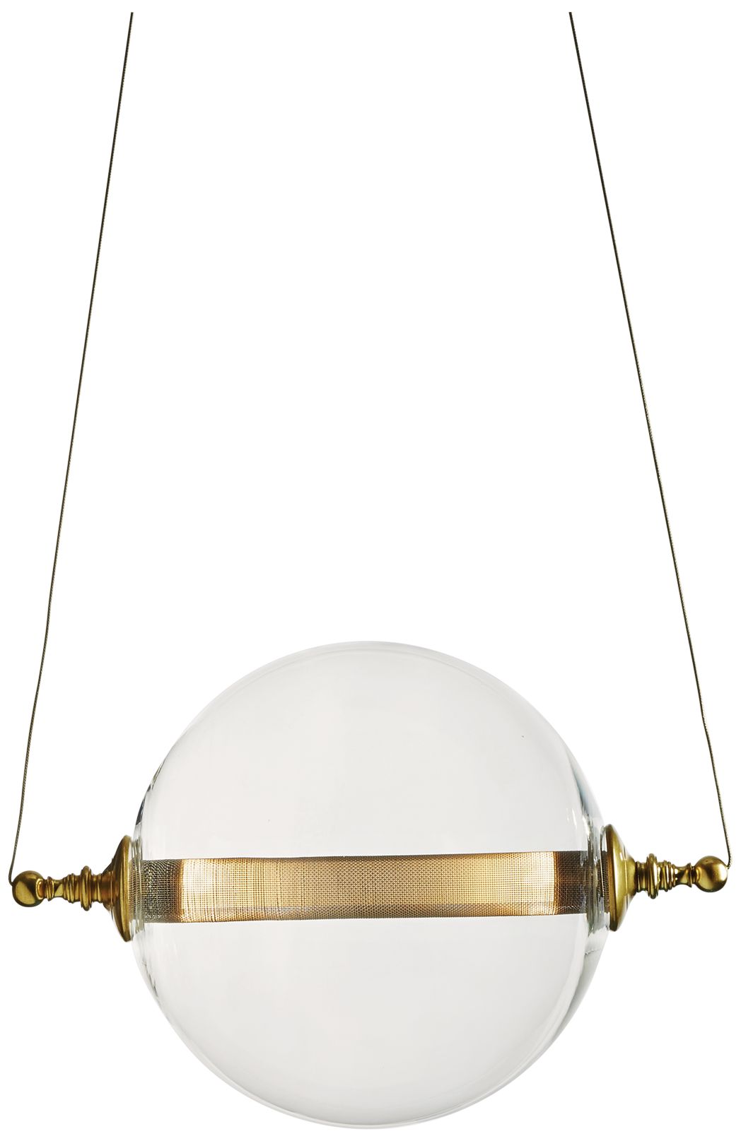Image 4 Otto 16.1"W Brass And Black Sphere Mini Pendant w/ Clear Shade more views