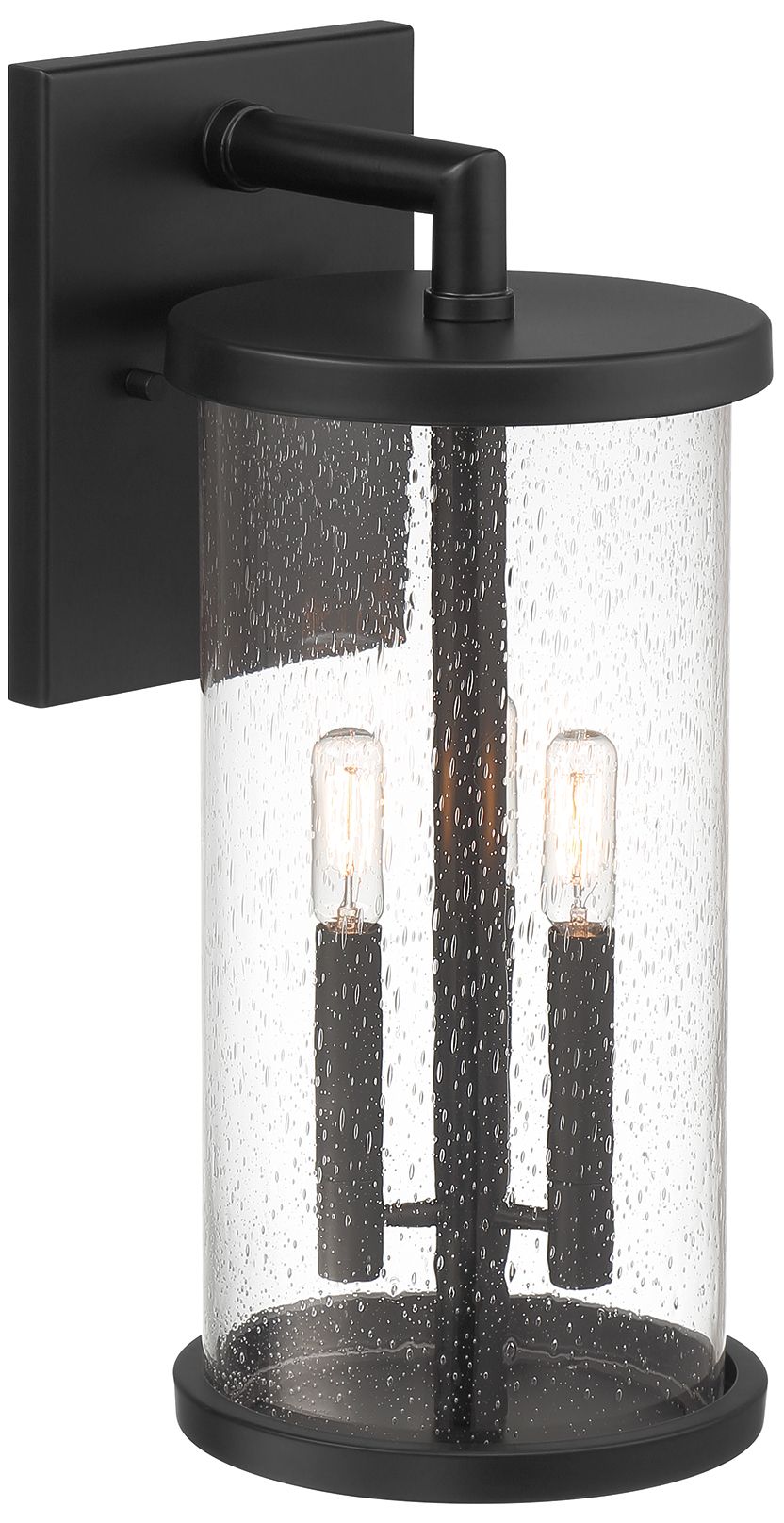 Image 3 Otto 18.75 in. 3-Light Matte Black Modern Outdoor Wall Lantern with Glass more views