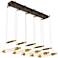 Otto 39 1/2"W Brass with Black Kitchen Island Light Pendant