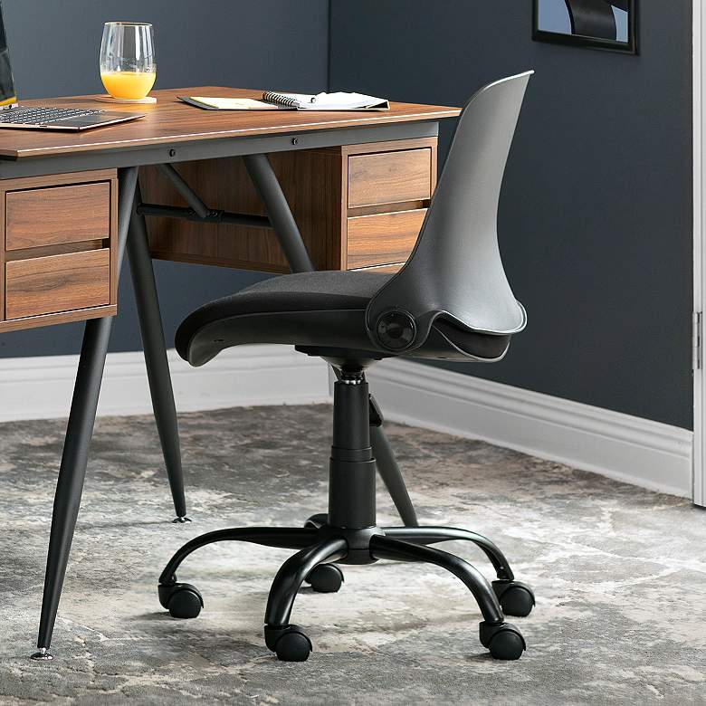 Image 2 Otto Black Folding Back Swivel Adjustable Office Task Chair