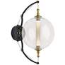 Otto Sphere 21 1/2" High Brass and Black LED Wall Sconce