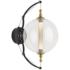 Otto Sphere 21 1/2" High Brass and Black LED Wall Sconce