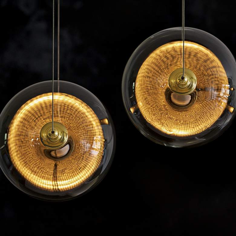 Image 4 Otto Sphere 57" Wide 5-Globe Black Multi-Light Pendant more views