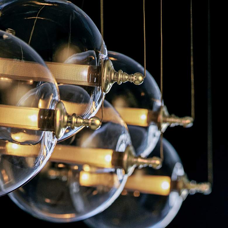 Image 6 Otto Sphere 57" Wide 5-Globe Black Multi-Light Pendant more views