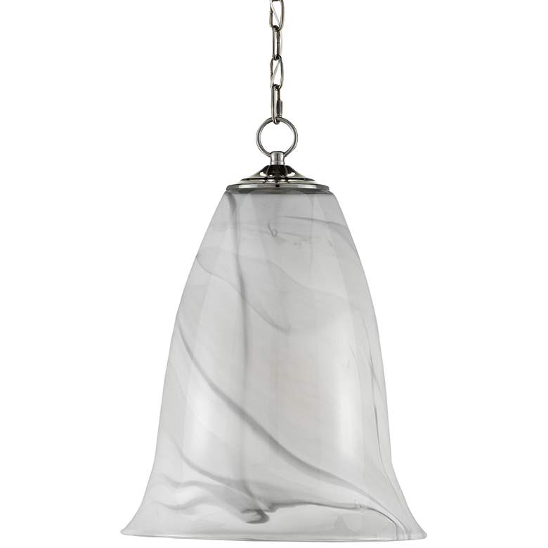Image 2 Ottorino 15 3/4" Wide White and Gray Art Glass Pendant Light