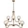 Oudspeaker 35 3/4" Wide Brass 8-Light Chandelier