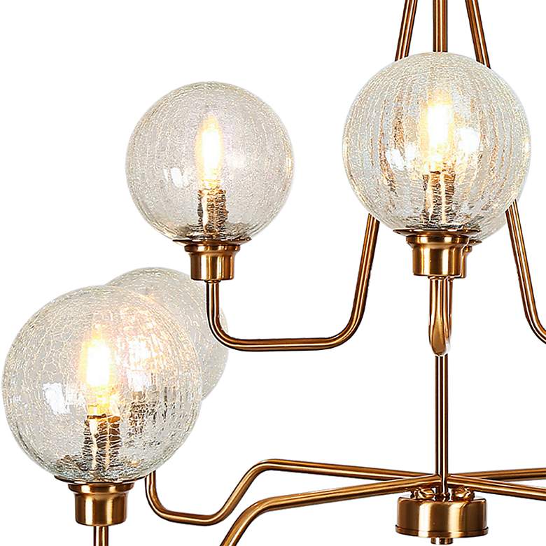 Image 2 Oudspeaker 35 3/4" Wide Brass 8-Light Chandelier more views