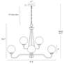 2_Oudspeaker 35 3/4" Wide Brass 8-Light Chandelier more views
