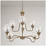 3_Oudspeaker 35 3/4" Wide Brass 8-Light Chandelier more views