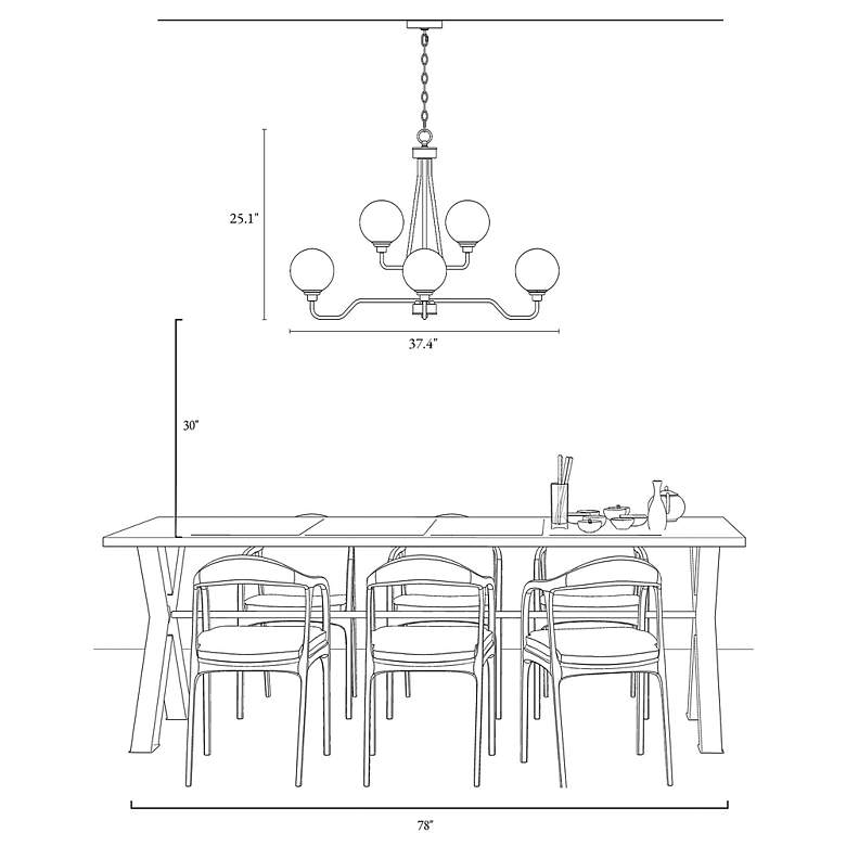 Image 7 Oudspeaker 35 3/4" Wide Brass 8-Light Chandelier more views