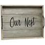 Our Nest Decorative Wood Serving Tray