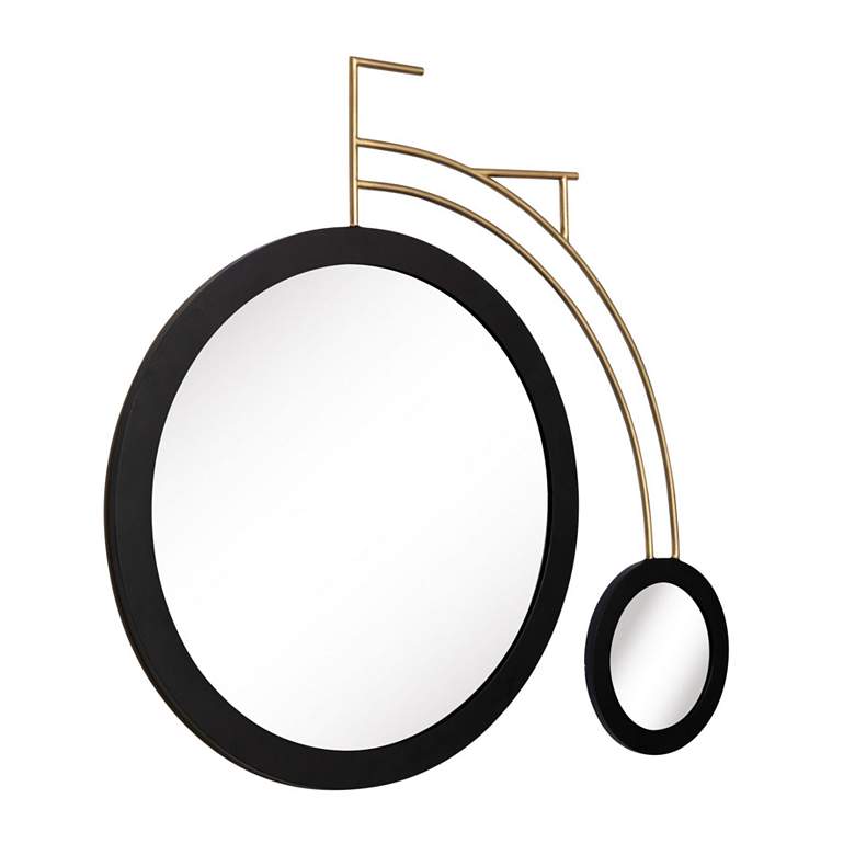 Image 3 Out For A Ride 44x39 Wall Mirror - Matte Black/Havana Gold more views