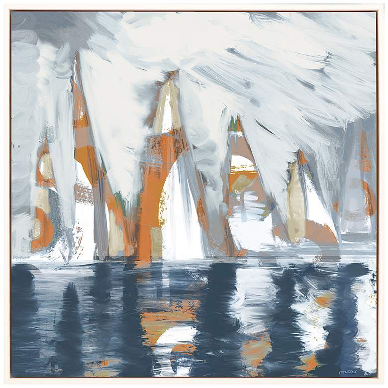 Image 1 Out of the Mist II 31" Square Framed Giclee Wall Art