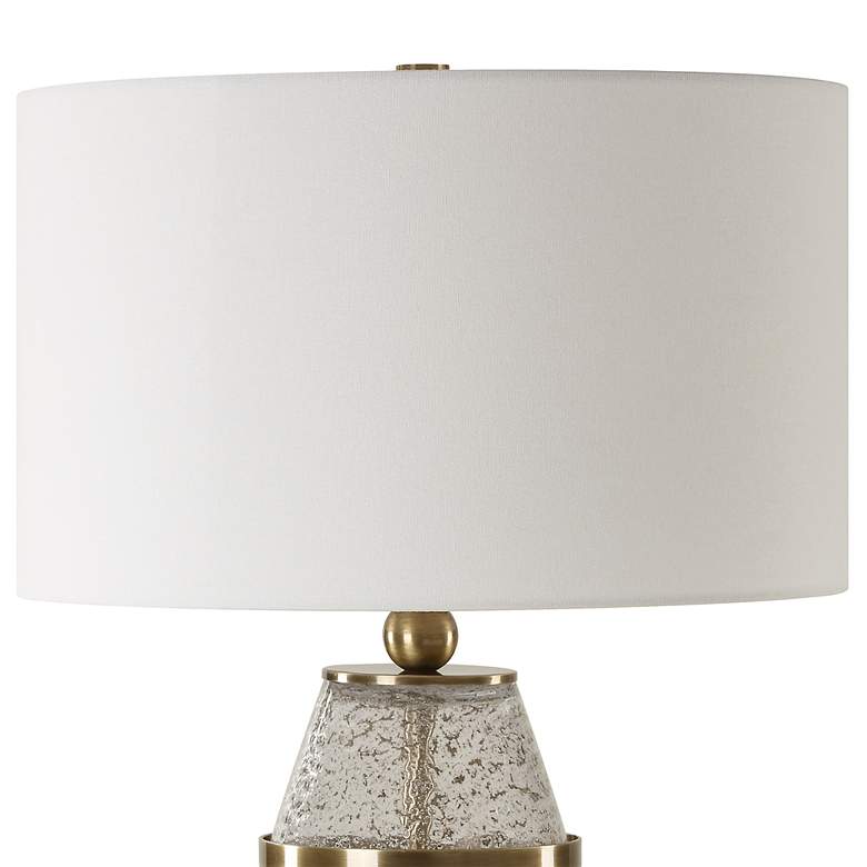 Image 4 Out Of Time Seeded Glass with Gray Fleck Table Lamp more views