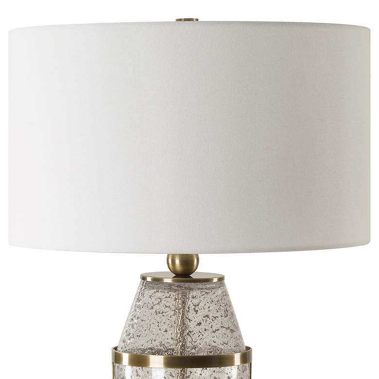 Image 5 Out Of Time Seeded Glass with Gray Fleck Table Lamp more views