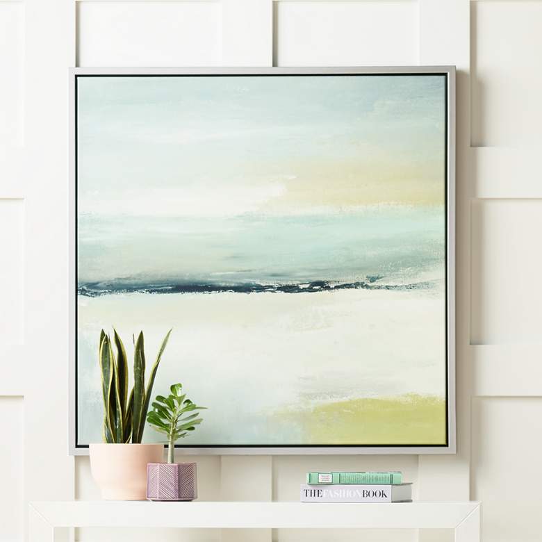 Image 2 Out to Sea Giclee 43 inch Square Framed Wall Art