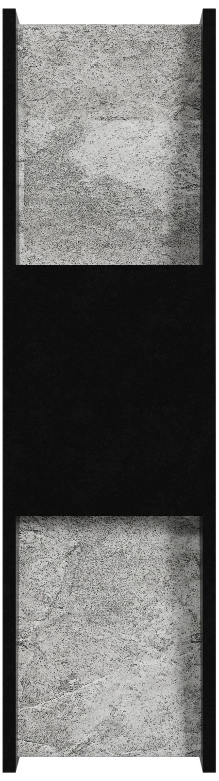 Outdoor 18"H Rectangular Panel LED Wall Sconce in Black Natural Stone