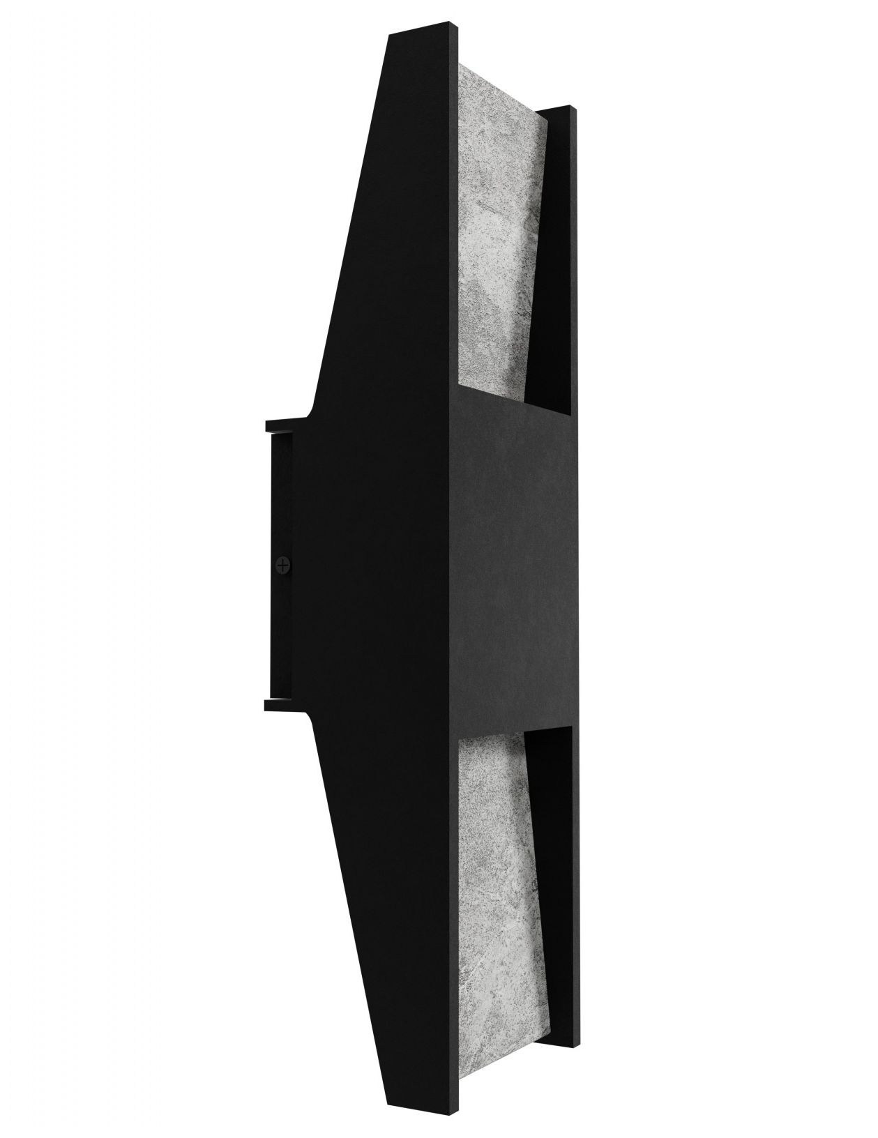 Image 2 Outdoor 18"H Rectangular Panel LED Wall Sconce in Black Natural Stone more views
