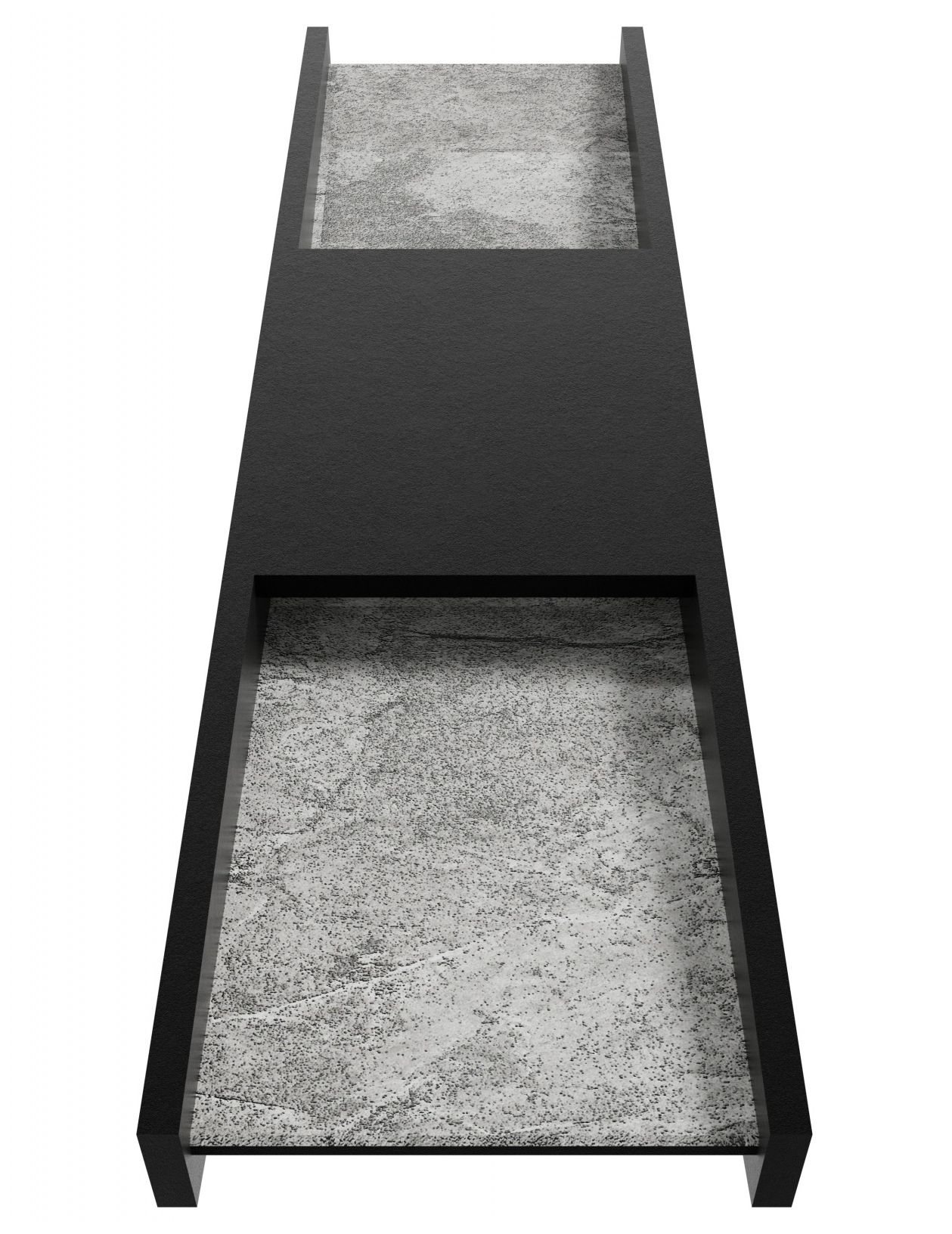 Image 3 Outdoor 18"H Rectangular Panel LED Wall Sconce in Black Natural Stone more views