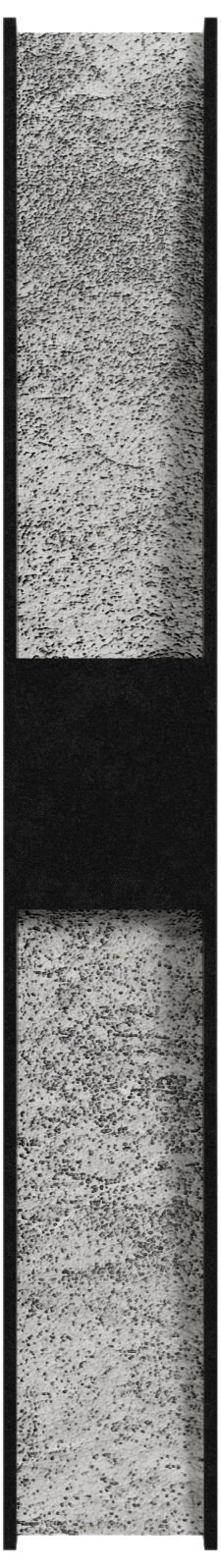 Outdoor 36"H Rectangular Panel LED Wall Sconce in Black Natural Stone
